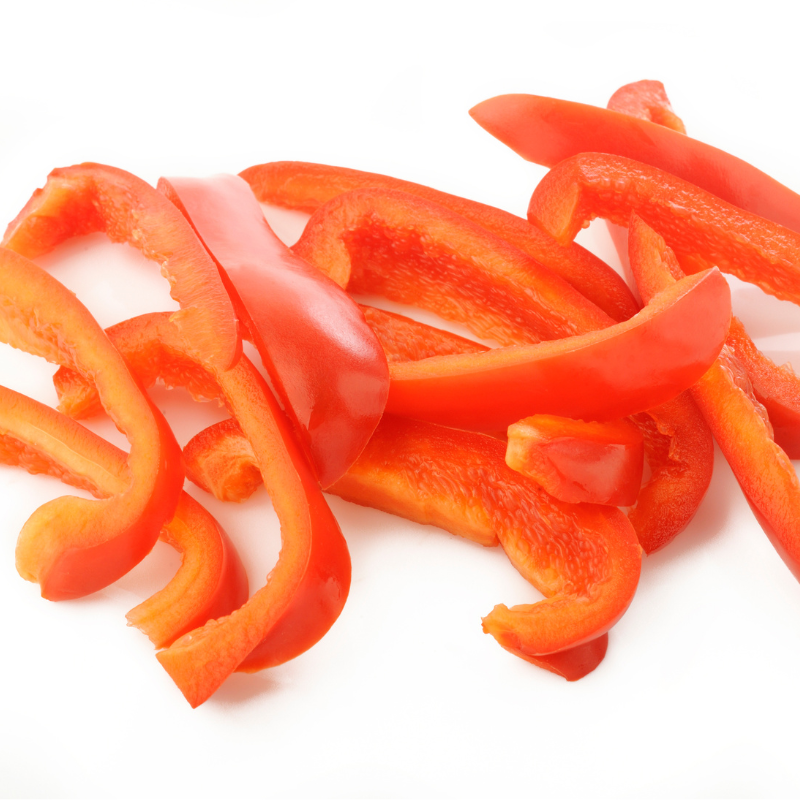 Paprika rot geschnitten
